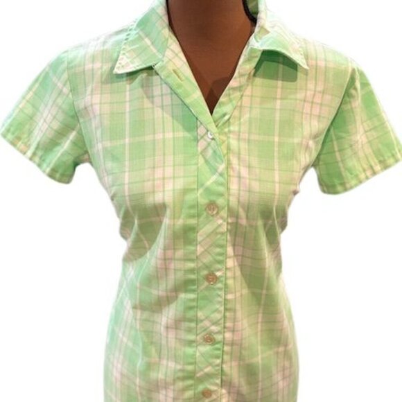 VINTAGE 1960’s Country Miss Green Plaid Dress in Excellent Condition! - Picture 2 of 7